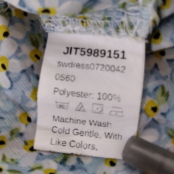 Shein Colorblock Floral Babydoll Dress Women's M Multicolor Artsy Cottagecore - Picture 8 of 9